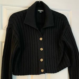 Wild Fable Cropped Button Up Sweater